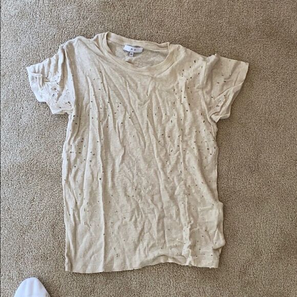 Iro burnout cream with little sparkle tee. - Picture 1 of 3